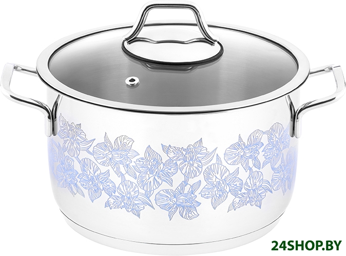 Кастрюля Elan Gallery Гармония вкуса Серебро Ирис 120980 Кастрюля Elan Gallery Гармония вкуса Серебро Ирис 120980