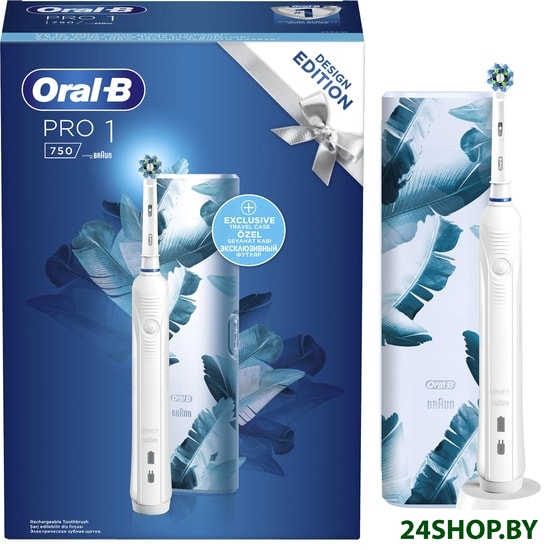 Электрическая зубная щетка Oral-B Pro 750 (белый) Электрическая зубная щетка Oral-B Pro 750 (белый)