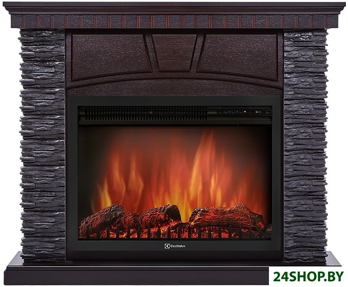 Портал Firelight Porto 30 (камень черный/шпон венге) Портал Firelight Porto 30 (камень черный/шпон венге)