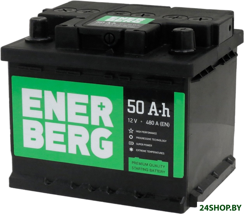 Автомобильный аккумулятор Enerberg 50 R+ низк. (50 А·ч) Автомобильный аккумулятор Enerberg 50 R+ низк. (50 А·ч)