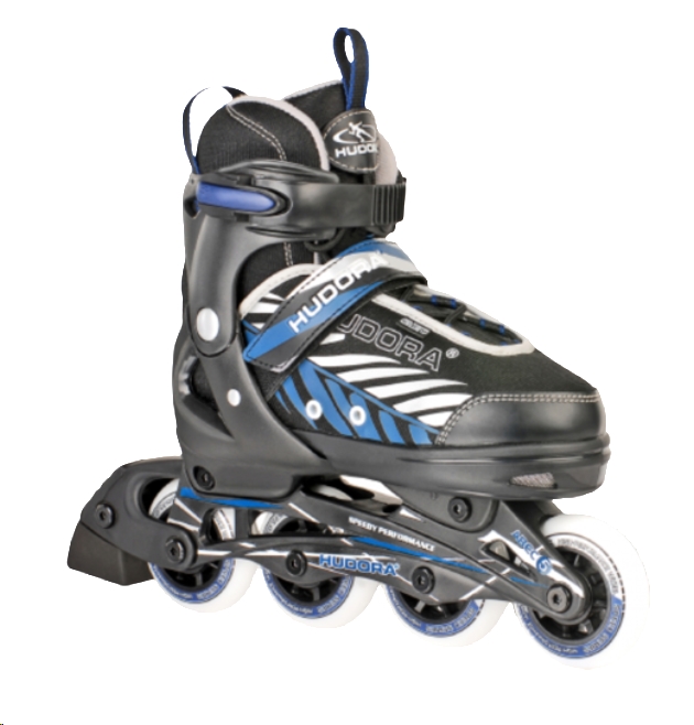 Роликовые коньки Hudora Inline Leon (р. 37-40, черный/синий) Роликовые коньки Hudora Inline Leon (р. 37-40, черный/синий)
