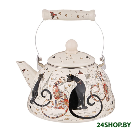 Чайник без свистка Agness Парижские коты 934-392 Чайник без свистка Agness Парижские коты 934-392