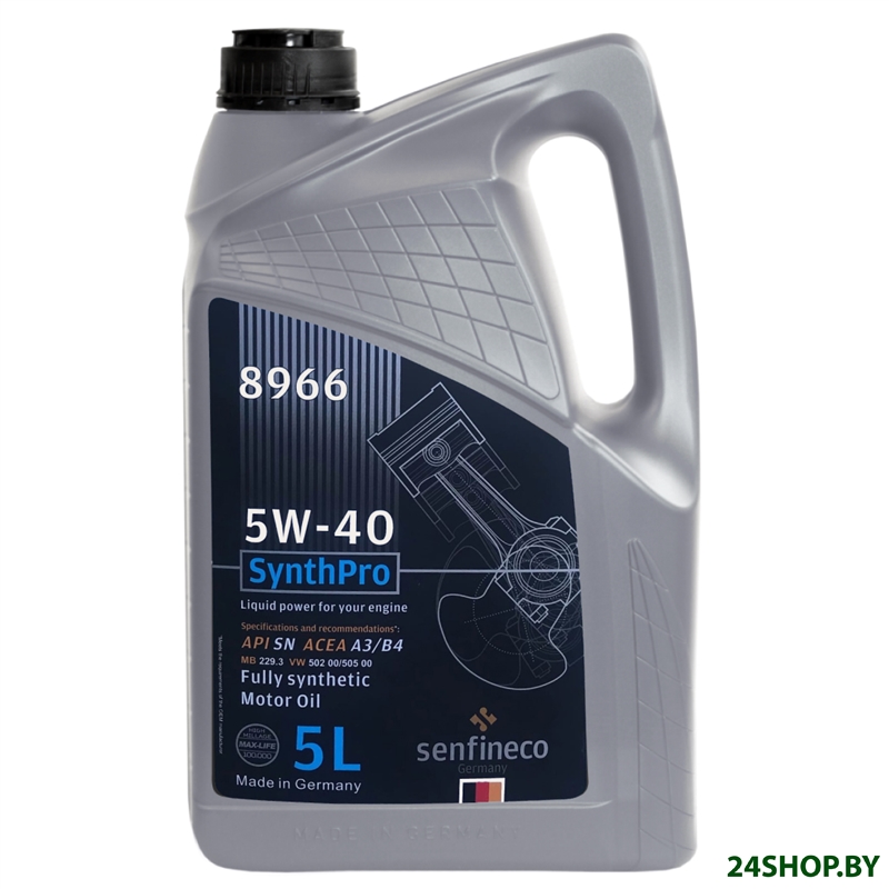 Моторное масло Senfineco SynthPro 5W-40 API SN ACEA A3/B4, 5л Моторное масло Senfineco SynthPro 5W-40 API SN ACEA A3/B4, 5л