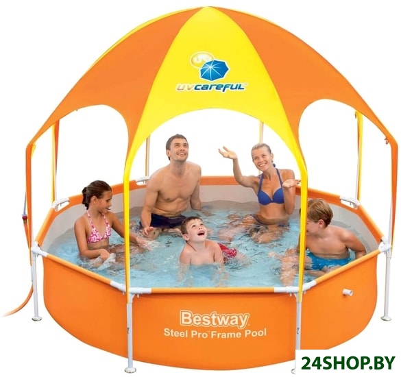 Каркасный бассейн Bestway 56432 (оранжевый, 244х51) Каркасный бассейн Bestway 56432 (оранжевый, 244х51)