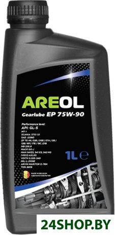 Трансмиссионное масло Areol Gearlube EP 75W-90 1л Трансмиссионное масло Areol Gearlube EP 75W-90 1л