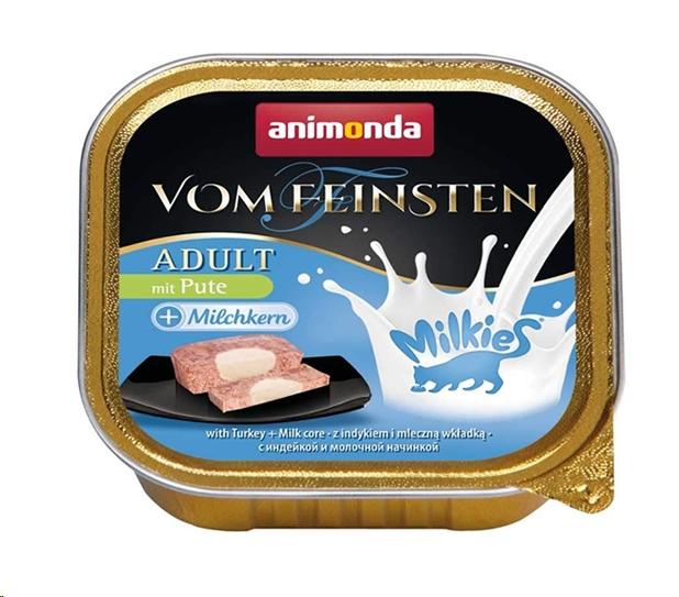 Консервированный корм для кошек Animonda Vom Feinsten Adult с индейкой и молочной начинкой 100 г Консервированный корм для кошек Animonda Vom Feinsten Adult с индейкой и молочной начинкой 100 г