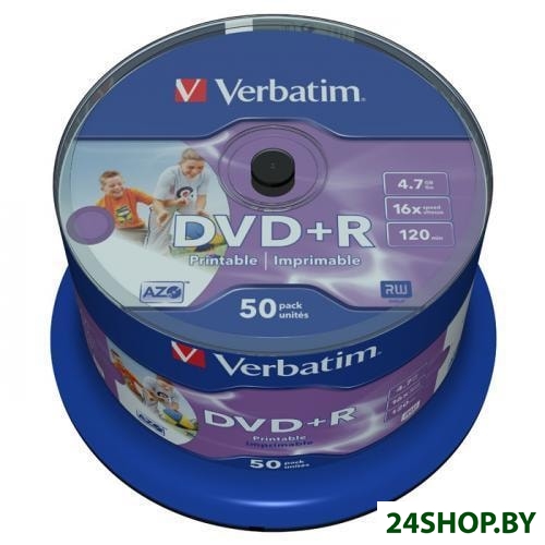 Диски Verbatim Wide Inkjet Printable 4.7Gb 16x 50 шт. (043512) Диски Verbatim Wide Inkjet Printable 4.7Gb 16x 50 шт. (043512)