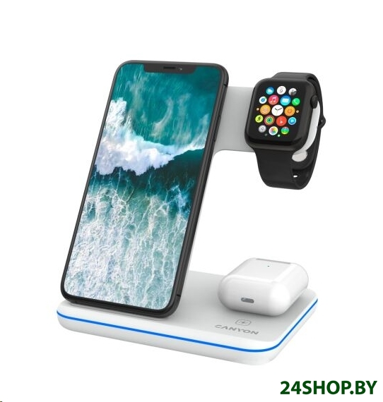 Беспроводное зарядное устройство Canyon WS-302 (CNS-WCS302W) (белый) Беспроводное зарядное устройство Canyon WS-302 (CNS-WCS302W) (белый)