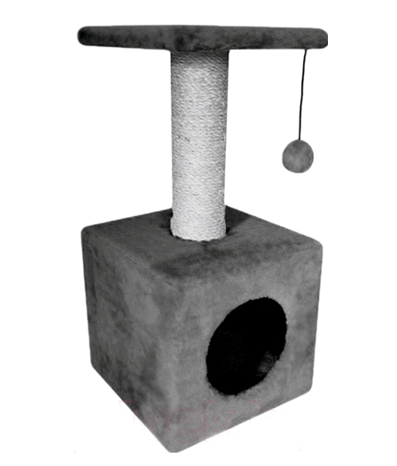 Комплекс для кошек Cat House 0.65 (сизаль серый) Комплекс для кошек Cat House 0.65 (сизаль серый)