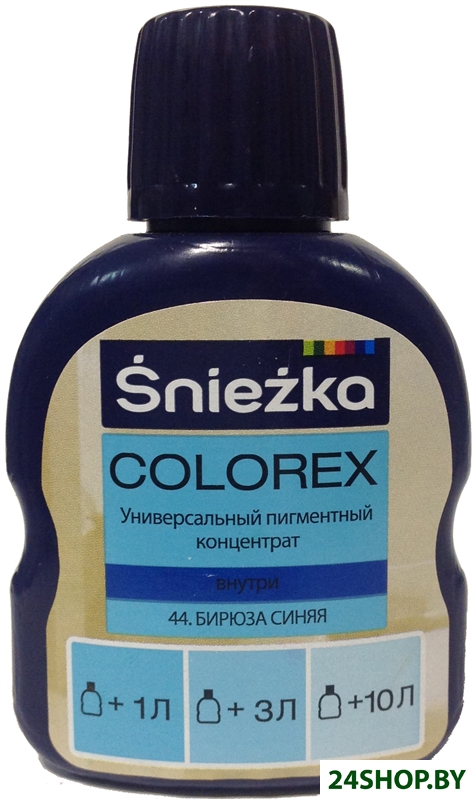 Колеровочная краска Sniezka Colorex 0.1 л (№44, бирюза синяя) Колеровочная краска Sniezka Colorex 0.1 л (№44, бирюза синяя)