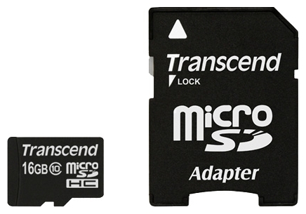 Карта памяти Transcend microSDHC (Class 10) 16 GB + адаптер (TS16GUSDHC10) Карта памяти Transcend microSDHC (Class 10) 16 GB + адаптер (TS16GUSDHC10)