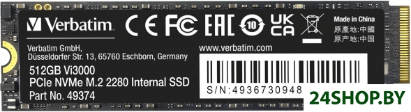 SSD Verbatim Vi3000 512GB 49374 SSD Verbatim Vi3000 512GB 49374