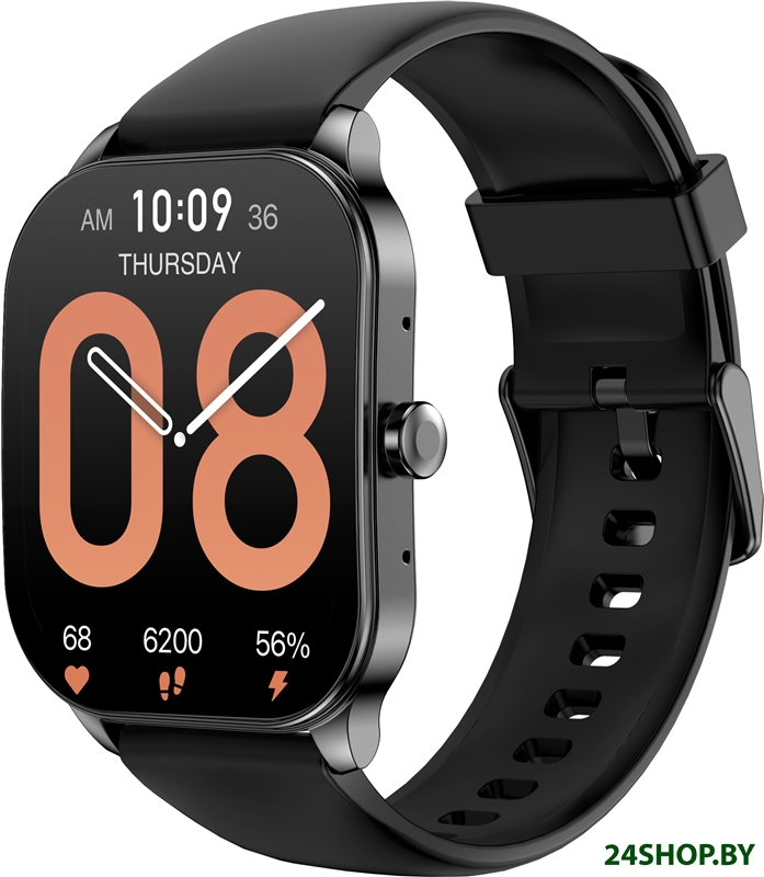 Умные часы Amazfit Pop 3S (черный, с силиконовым ремешком) Умные часы Amazfit Pop 3S (черный, с силиконовым ремешком)