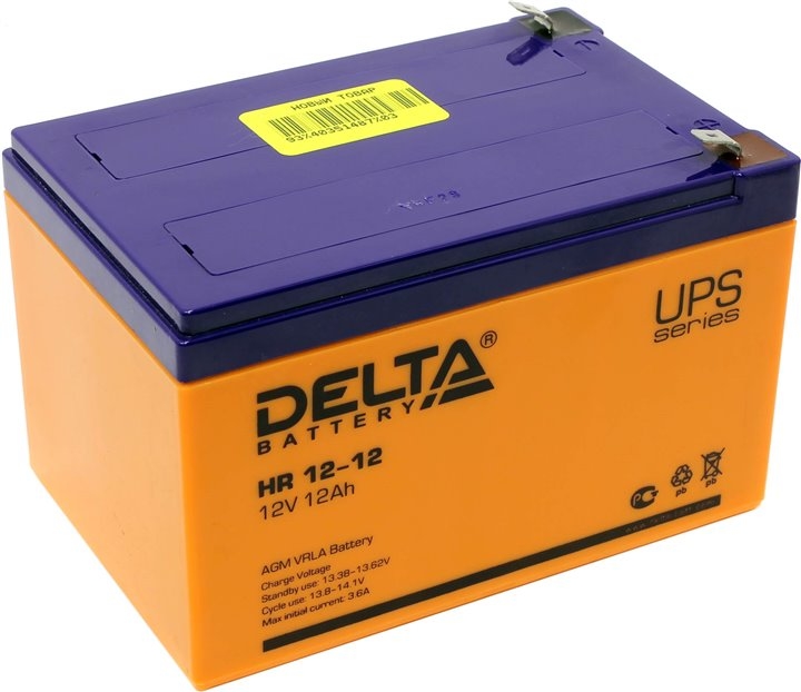 Аккумулятор для ИБП 12V 12Ah Delta HR 12-12 Аккумулятор для ИБП 12V 12Ah Delta HR 12-12