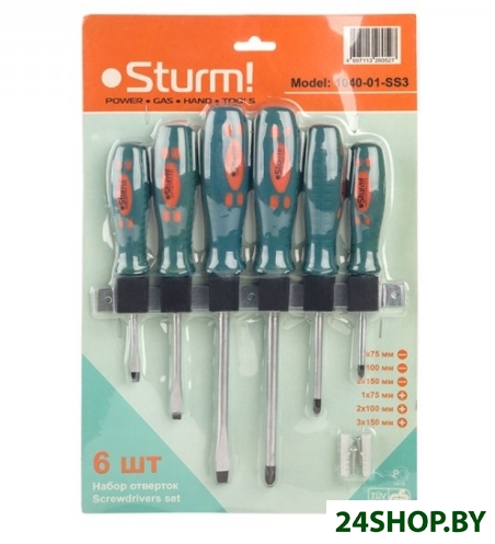 Набор отверток Sturm 1040-01-SS3 6 предметов Набор отверток Sturm 1040-01-SS3 6 предметов