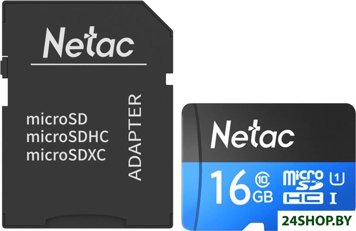 Карта памяти Netac P500 Standard 16GB NT02P500STN-016G-R (с адаптером) Карта памяти Netac P500 Standard 16GB NT02P500STN-016G-R (с адаптером)