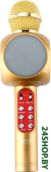 Микрофон Wster WS-1816 (золотистый) Микрофон Wster WS-1816 (золотистый)