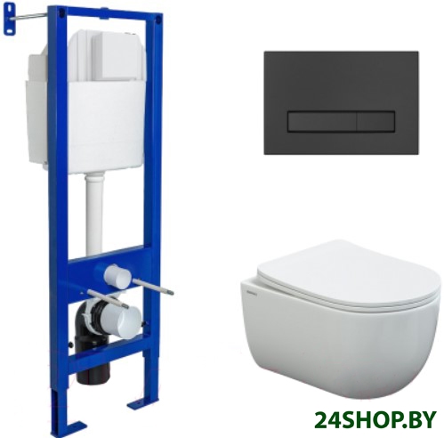 Унитаз Berges Wasserhaus Atom 043306 (с сиденьем и кнопкой смыва) Унитаз Berges Wasserhaus Atom 043306 (с сиденьем и кнопкой смыва)