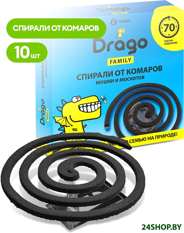 Спираль от насекомых Grass Drago (10 спиралей) Спираль от насекомых Grass Drago (10 спиралей)