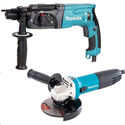 Набор электроинструментов Makita DK0120 (Перфоратор HR2470/Угловая шлифмашина GA5030) Набор электроинструментов Makita DK0120 (Перфоратор HR2470/Угловая шлифмашина GA5030)