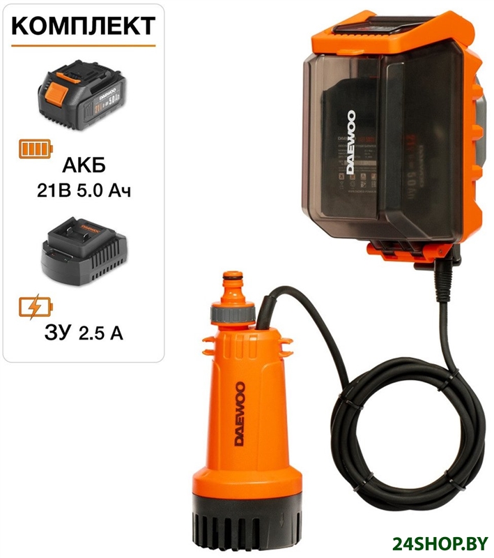 Дренажный насос Daewoo Power DHP 2021Li Set (с 1-им АКБ) Дренажный насос Daewoo Power DHP 2021Li Set (с 1-им АКБ)