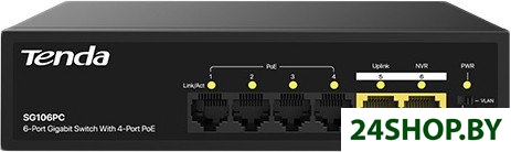 Неуправляемый коммутатор Tenda SG106PC Неуправляемый коммутатор Tenda SG106PC