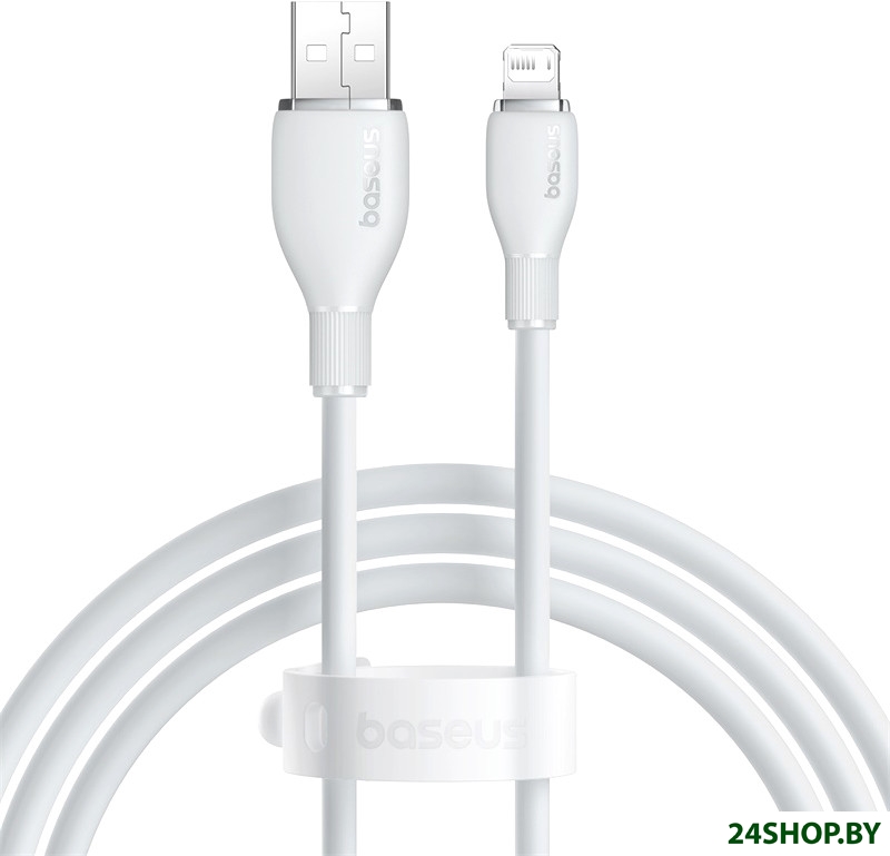 Кабель Baseus Pudding Series Fast Charging Cable 2.4A USB Type-A - Lightning (1.2 м, белый) Кабель Baseus Pudding Series Fast Charging Cable 2.4A USB Type-A - Lightning (1.2 м, белый)