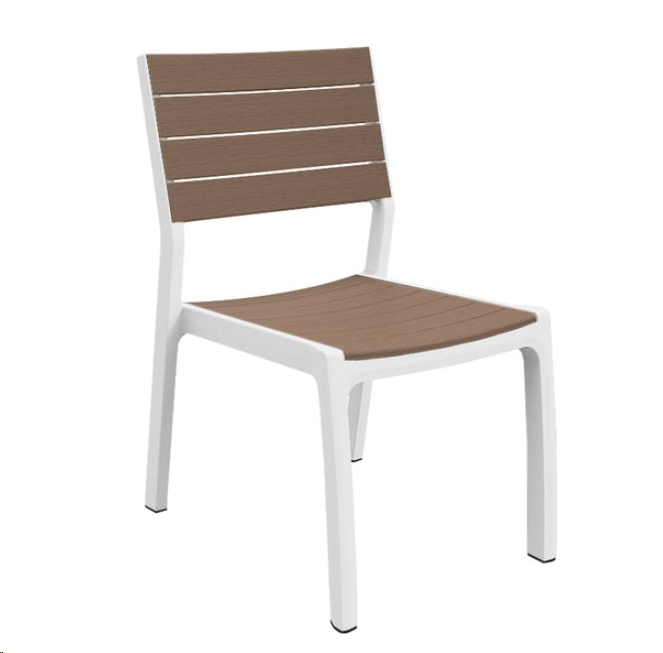 Стул пластиковый Keter Harmony 230685 (белый/капучино) Стул пластиковый Keter Harmony 230685 (белый/капучино)