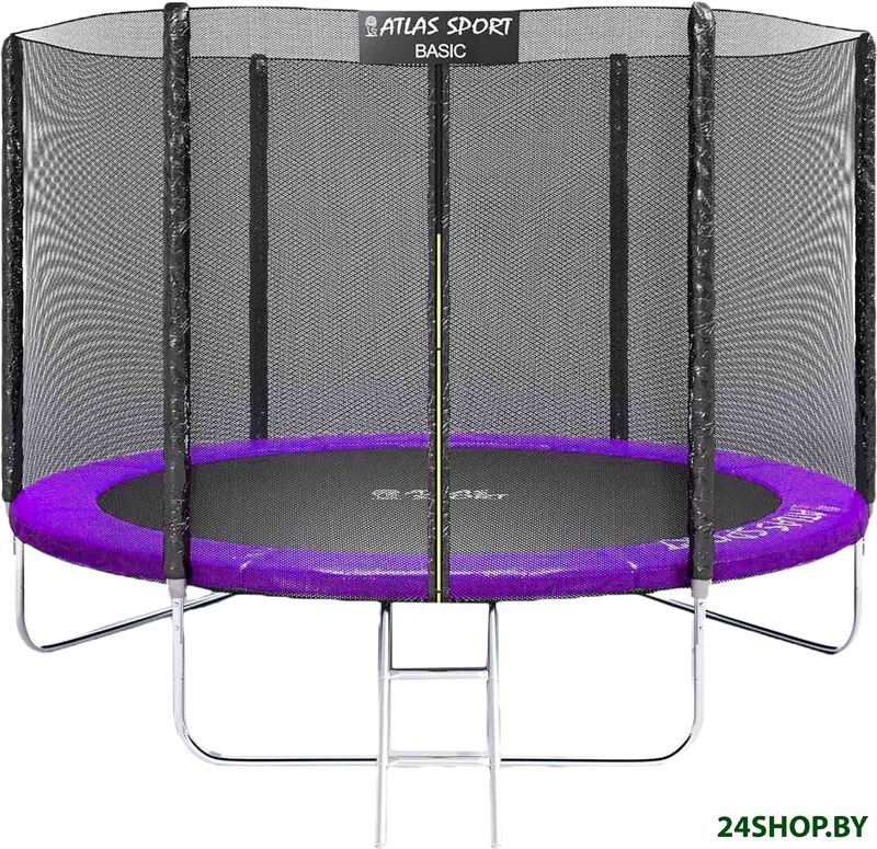 Батут Atlas Sport 252 см - 8ft Basic (с лестницей, внешняя сетка, сливовый) Батут Atlas Sport 252 см - 8ft Basic (с лестницей, внешняя сетка, сливовый)