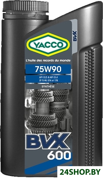 Трансмиссионное масло Yacco BVX 600 75W-90 1л Трансмиссионное масло Yacco BVX 600 75W-90 1л