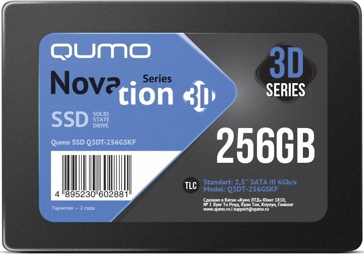 SSD QUMO Novation 3D TLC 256GB Q3DT-256GSKF SSD QUMO Novation 3D TLC 256GB Q3DT-256GSKF