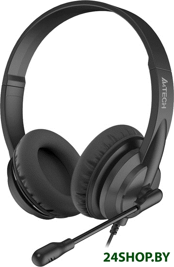 Наушники с микрофоном A4Tech HU-10 (черный) Наушники с микрофоном A4Tech HU-10 (черный)