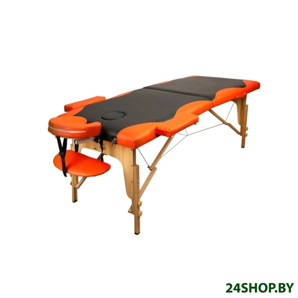Массажный стол Atlas Sport складной 2-с 60 см (черно-оранжевый, деревянный) Массажный стол Atlas Sport складной 2-с 60 см (черно-оранжевый, деревянный)