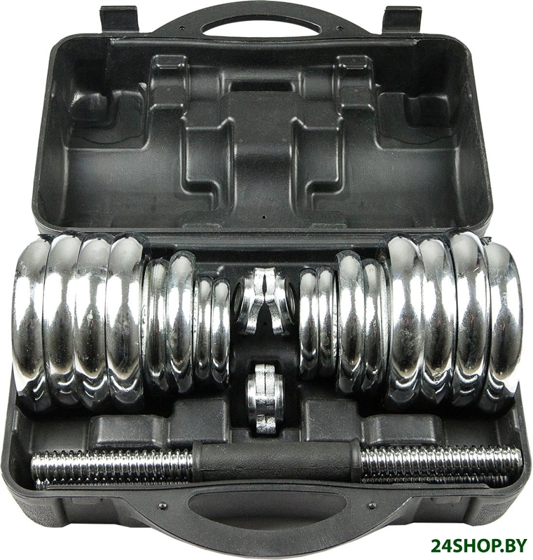 Гантели Atlas Sport Хромированные в чемодане 2x15 кг Гантели Atlas Sport Хромированные в чемодане 2x15 кг