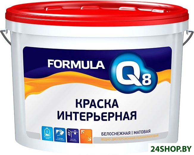 Краска Formula Q8 Интерьерная 13 кг (белый) Краска Formula Q8 Интерьерная 13 кг (белый)