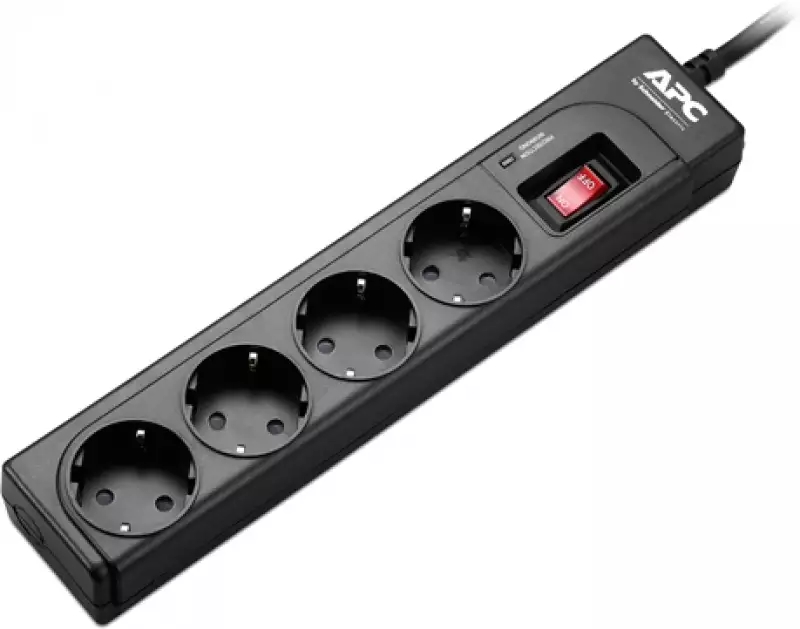 Сетевой фильтр APC Essential SurgeArrest 4 розетки, чёрный (P43B-RS) Сетевой фильтр APC Essential SurgeArrest 4 розетки, чёрный (P43B-RS)