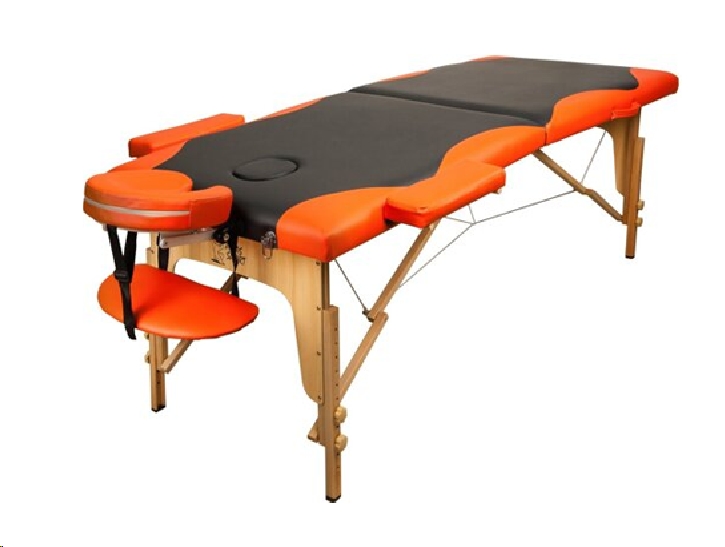 Массажный стол ATLAS SPORT складной 2-с деревянный 70 см черно-оранжевый Массажный стол ATLAS SPORT складной 2-с деревянный 70 см черно-оранжевый