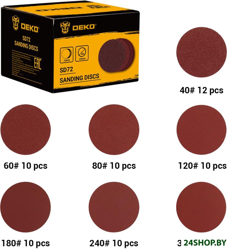 Шлифлист Deko SD72 065-0670 (72шт) Шлифлист Deko SD72 065-0670 (72шт)