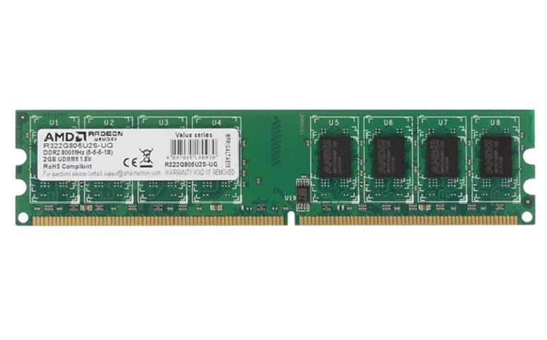 Оперативная память AMD Radeon R2 2GB DDR2 PC2-6400 R322G805U2S-UG Оперативная память AMD Radeon R2 2GB DDR2 PC2-6400 R322G805U2S-UG