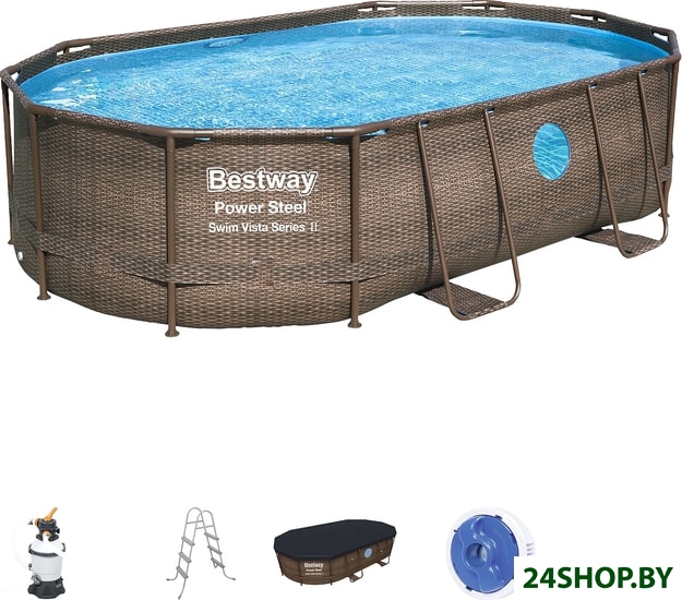Каркасный бассейн Bestway Ротанг 56946 (488x305x107) Каркасный бассейн Bestway Ротанг 56946 (488x305x107)