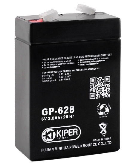 Аккумулятор для ИБП Kiper GP-628 F1 (6В/2.8 А·ч) Аккумулятор для ИБП Kiper GP-628 F1 (6В/2.8 А·ч)
