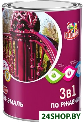 Грунт-эмаль Olecolor 3 в 1 по ржавчине 2 кг (коричневый) Грунт-эмаль Olecolor 3 в 1 по ржавчине 2 кг (коричневый)