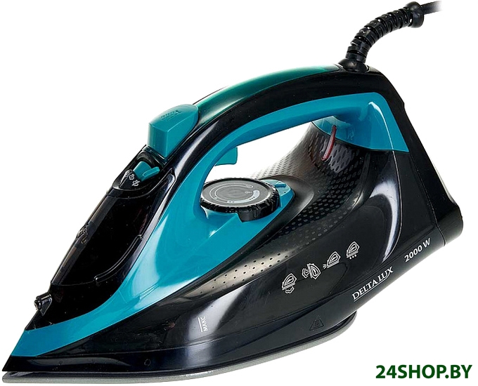 Утюг Delta LUX DE-3000 (черный/бирюзовый) Утюг Delta LUX DE-3000 (черный/бирюзовый)