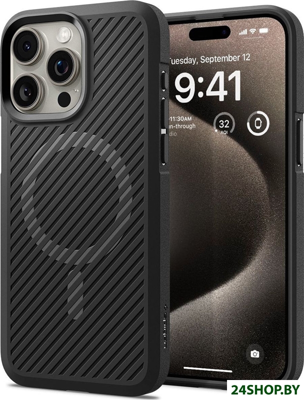 Чехол для телефона Spigen Core Armor (MagFit) для iPhone 15 Pro Max ACS06442 (черный) Чехол для телефона Spigen Core Armor (MagFit) для iPhone 15 Pro Max ACS06442 (черный)