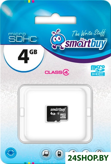Карта памяти Smart Buy microSDHC (Class 4) 4 Гб (SB4GBSDCL4-00) Карта памяти Smart Buy microSDHC (Class 4) 4 Гб (SB4GBSDCL4-00)