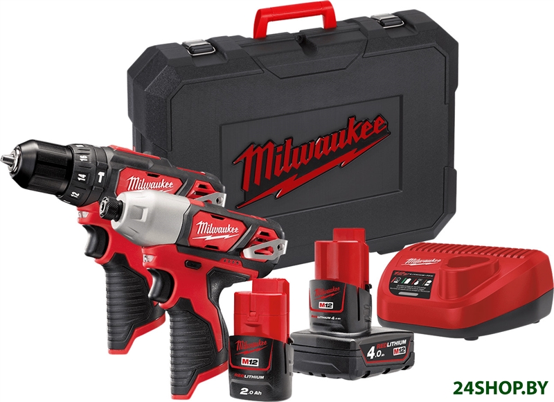 Milwaukee M12 M12BPP2B-421C 4933443497 (шуруповерт, винтоверт, 2 АКБ, кейс) Milwaukee M12 M12BPP2B-421C 4933443497 (шуруповерт, винтоверт, 2 АКБ, кейс)