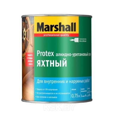 Лак Marshall Protex яхтный глянцевый 0.75 л Лак Marshall Protex яхтный глянцевый 0.75 л