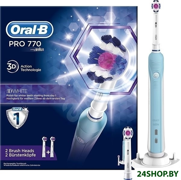 Электрическая зубная щетка Oral-B Pro 770 3D White D16.524.U Электрическая зубная щетка Oral-B Pro 770 3D White D16.524.U