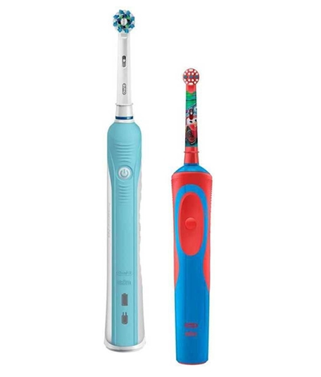 Набор электрических зубных щеток Oral-B Family Pro 500 D16.513.U + Vitality Kids D12.513K Cars Набор электрических зубных щеток Oral-B Family Pro 500 D16.513.U + Vitality Kids D12.513K Cars