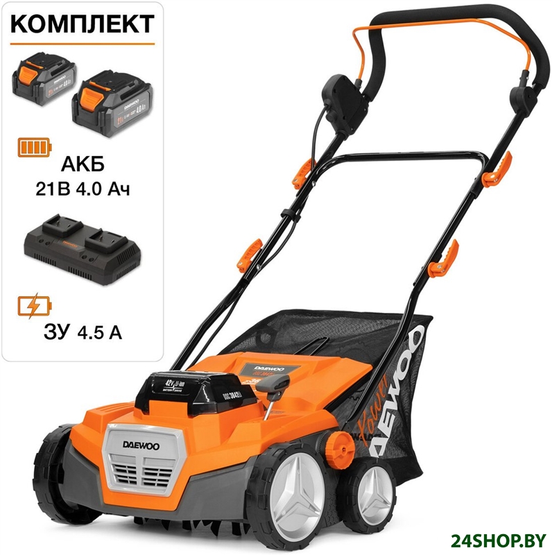 Скарификатор-аэратор Daewoo Power DSC 3842Li Set (с 2-мя АКБ) Скарификатор-аэратор Daewoo Power DSC 3842Li Set (с 2-мя АКБ)